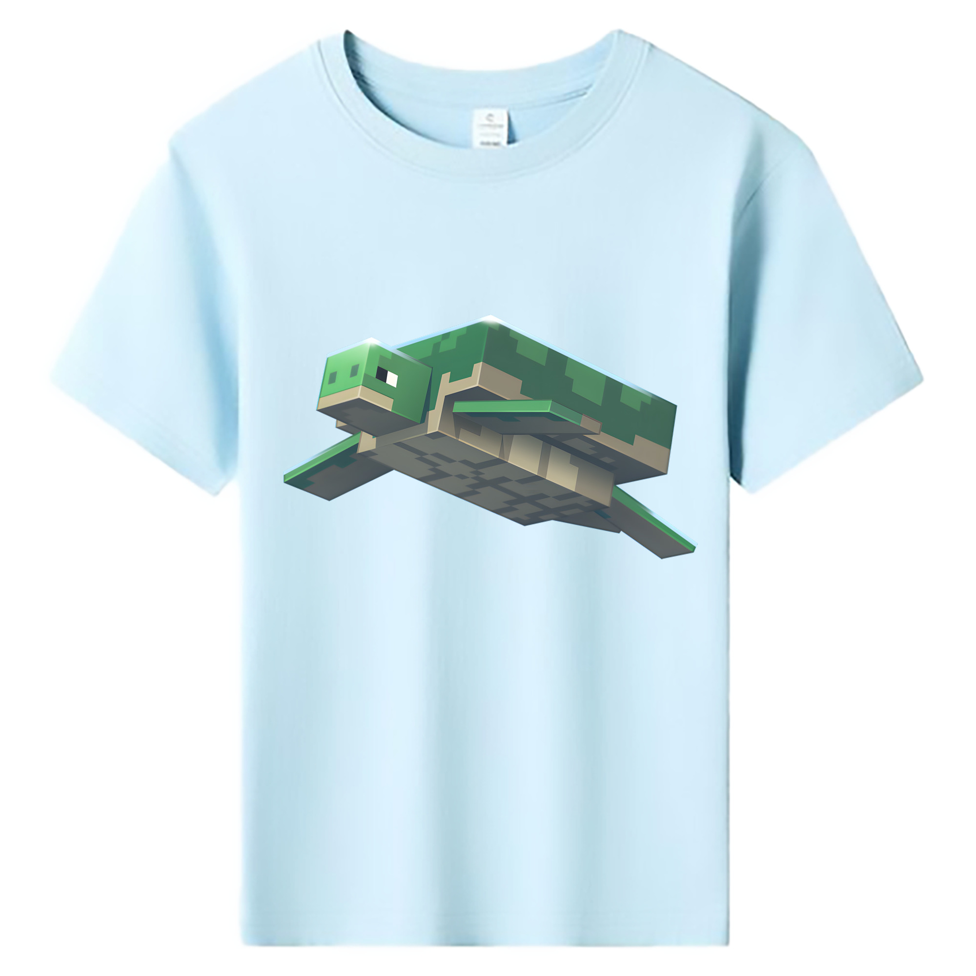 （画像用） マインクラフト ブロックの世界 Minecraft MC Block world 綿100％キッズTシャツ（フロントプリント）